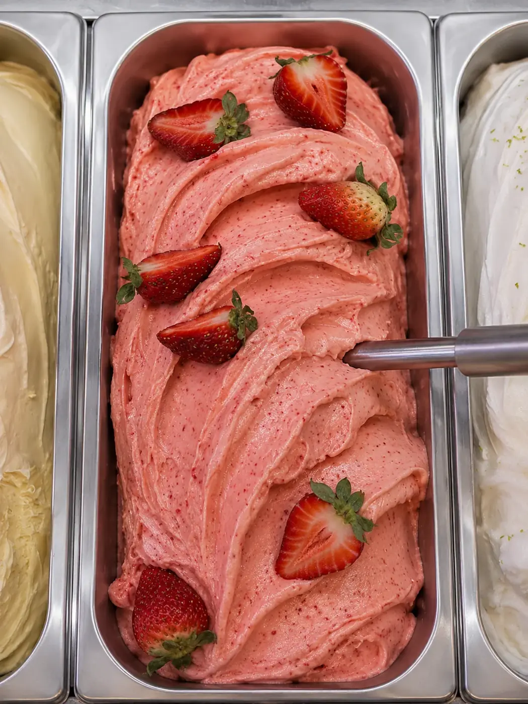 Sorbete vegan de frutilla Roccia